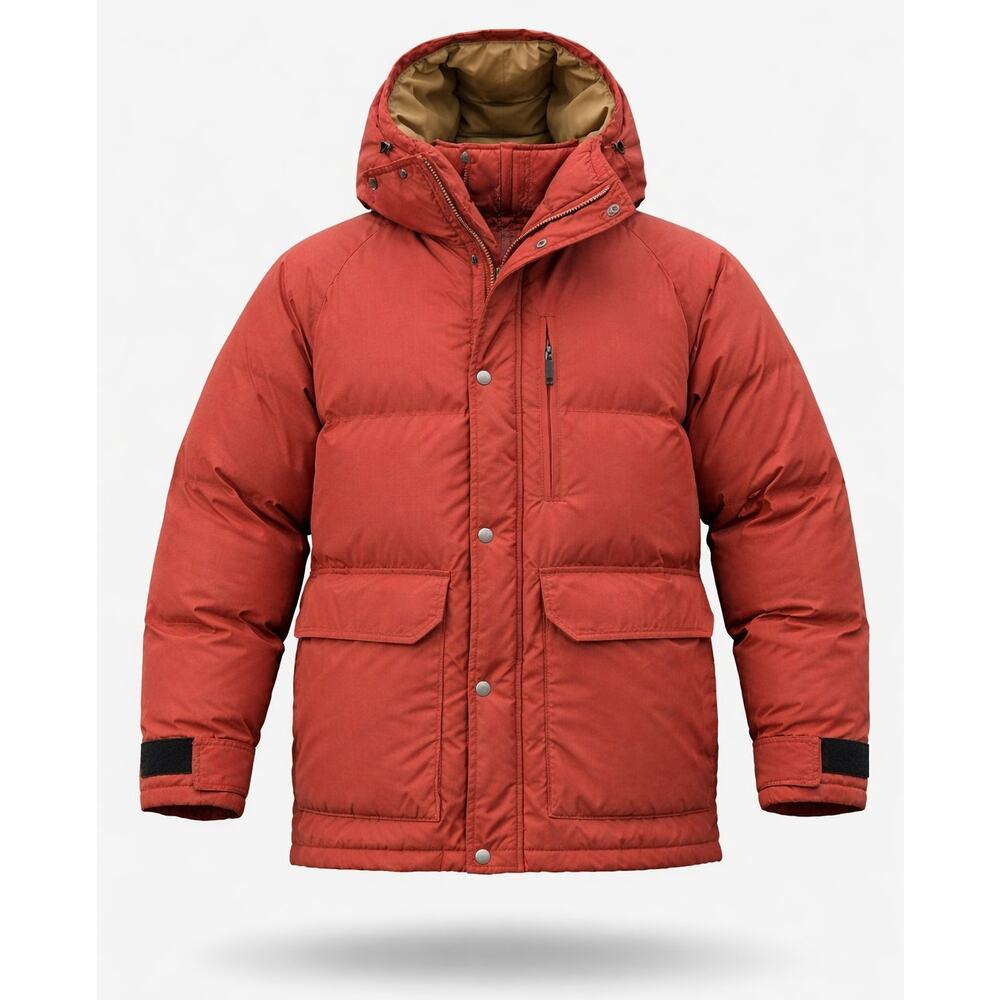 VTG 70s 80s North Face Brown Label‎ Serow Down Parka Jacket Mens S USA Made Red